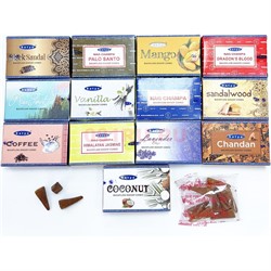 Благовония конусы Satya 10 шт/упаковка в ассортименте - фото 214739
