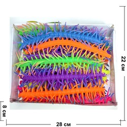 Игрушка антистресс Сороконожка 25 см 24 шт/упаковка - фото 214874