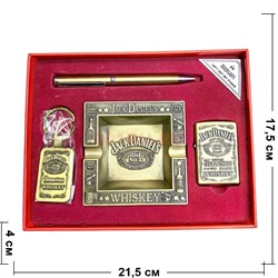 Набор подарочный Jack Daniels «ручка, брелок, пепельница, зажигалка» - фото 216018