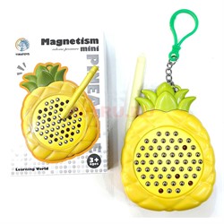 Игра магнитная на доске Ананас с карабином 24 шт/упаковка - фото 216545