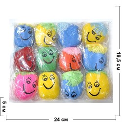Игрушка Капитошка Смайлик большая 12 шт/упаковка - фото 217478