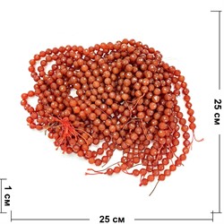 Сердолик 10 мм граненый натуральный минерал нитка 36-38 бусин - фото 217887