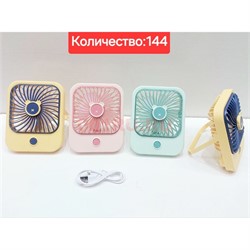 Вентилятор USB квадратный с подставкой 12 шт/упаковка - фото 219349