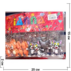 Брелок резиновый (LJ-233) Том и Джерри 120 шт/блок - фото 219521