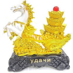Конь из полистоуна 34 см высота цвет белый (PS-26W) символ 2026 года - фото 219609