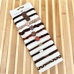 Резинка для волос (DA-3062) цвета в ассортименте 10 шт/лист - фото 220917 Резинка для волос (DA-3062) цвета в ассортименте 10 шт/лист - фото 220917