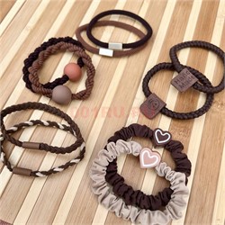 Резинка для волос (DA-3062) цвета в ассортименте 10 шт/лист - фото 220919 Резинка для волос (DA-3062) цвета в ассортименте 10 шт/лист - фото 220919