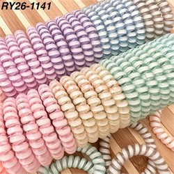 Резинка пружинка (RY26-1141) цветная светящаяся 6 см 100 шт/упаковка - фото 220966