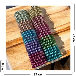 Резинка пружинка цветная 6 см 100 шт/упаковка - фото 220973