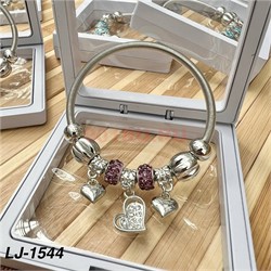 Браслет Pandora (LJ-1544) с шармами в прозрачном органайзере 12 шт/упаковка - фото 221065