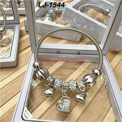 Браслет Pandora (LJ-1544) с шармами в прозрачном органайзере 12 шт/упаковка - фото 221067