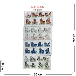 Набор лошадей (KLC-6055) из фарфора 8 шт цена за набор - фото 221477