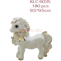 Лошадка из фарфора с бантиком (KLC-6035) символ 2026 года - фото 221516