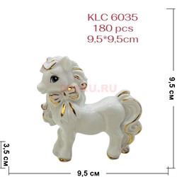 Лошадка из фарфора с бантиком (KLC-6035) символ 2026 года - фото 221517