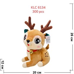Игрушка мягкая Олень (KLC-6134) высота 26 см 6 шт/упаковка - фото 221641
