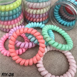 Резинка пружинка (RY-28) разные цвета 6 шт/банка - фото 221773