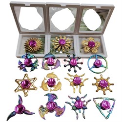 Спиннер «бензин» металлический в коробочке - фото 221839