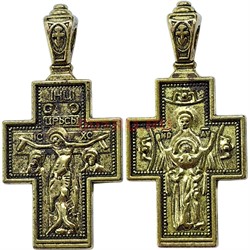Крестик металлический 3,8 см высота цвет бронза 500 шт/упаковка - фото 221877