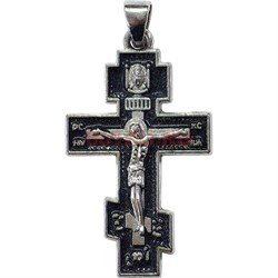 Крестик металлический 3,6 см высота цвет черный в металле 200 шт/упаковка - фото 221894