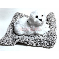 Игрушка мягкая Собака большая на подстилке гавкает 12 шт/упаковка - фото 221926