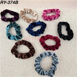 Резинка для волос (RY-374B) бархатная цветная 50 шт/упаковка - фото 222055