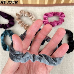 Резинка для волос (RY-374B) бархатная цветная 50 шт/упаковка - фото 222057