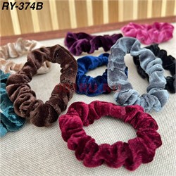 Резинка для волос (RY-374B) бархатная цветная 50 шт/упаковка - фото 222058