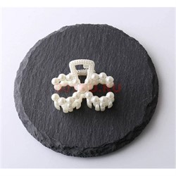 Крабики для волос 4 см под жемчуг (форма восьмерка) пластмассовые 120 шт/упаковка - фото 222245