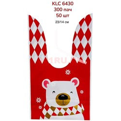 Пакет пластиковый новогодний 23x14 см 50 шт/упаковка (KLC-6430) - фото 222483