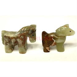 Лошадка из оникса символ 2026 года 5 см 2 дюйма - фото 222494