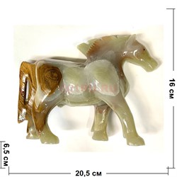 Лошадка из оникса 8 дюймов 20 см длина - фото 222506