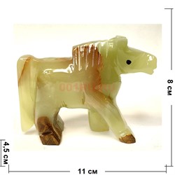 Лошадь 10 см 4 дюйма из оникса - фото 222535