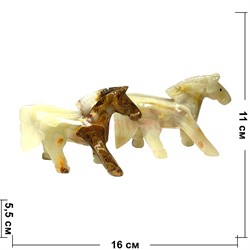Конь Лошадь из оникса 6 дюймов 16 см длина - фото 222541