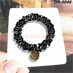 Резинка для волос (DA-3049) черная из полимерных материалов 100 шт/упаковка - фото 222592