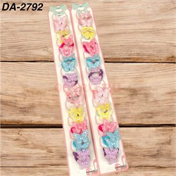 Резинки детские (DA-2792) для волос «бабочки 1 вариант» 100 пар/упаковка - фото 222666