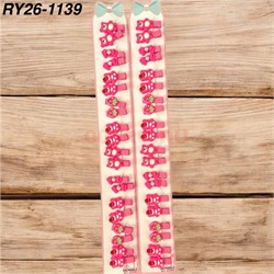 Заколки на ленте детские (RY26-1139) розовые в ассортименте 100 пар/упаковка - фото 222703 Заколки на ленте детские (RY26-1139) розовые в ассортименте 100 пар/упаковка - фото 222703