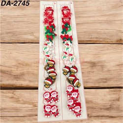 Резинки детские (DA-2745) для волос «новогодняя» 100 пар/упаковка - фото 222714