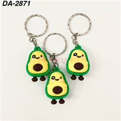 Брелок резиновый (DA-2871) авокадо формы в ассортименте 100 шт/упаковка - фото 222732