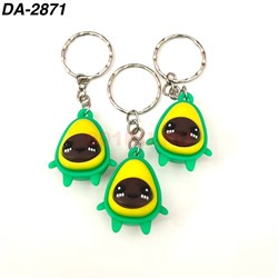 Брелок резиновый (DA-2871) авокадо формы в ассортименте 100 шт/упаковка - фото 222734