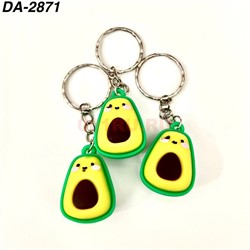 Брелок резиновый (DA-2871) авокадо формы в ассортименте 100 шт/упаковка - фото 222735