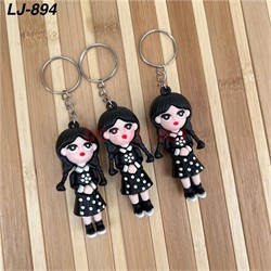 Брелок резиновый (LJ-894) девочка с косичками 100 шт/упаковка - фото 222737