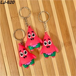 Брелок резиновый (LJ-620) Патрик из Спанч Боб 100 шт/упаковка - фото 222743