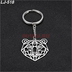 Брелок металлический «Медведь» 12 шт/упаковка (LJ-518) - фото 222769