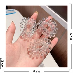 Резинки пружинки крупные цвет прозрачный 100 шт/упаковка - фото 222782 Резинки пружинки крупные цвет прозрачный 100 шт/упаковка - фото 222782