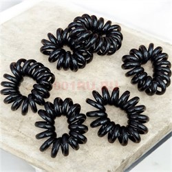 Резинки пружинки крупные цвет черный 100 шт/упаковка - фото 222785