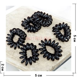 Резинки пружинки крупные цвет черный 100 шт/упаковка - фото 222786 Резинки пружинки крупные цвет черный 100 шт/упаковка - фото 222786