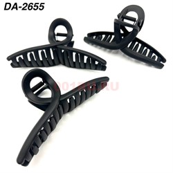 Краб для волос черный (DA-2655) пластмассовый 12 шт/упаковка - фото 222791