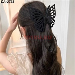 Краб для волос бабочка (DA-2738) черный пластмассовый 12 шт/упаковка - фото 222822 Краб для волос бабочка (DA-2738) черный пластмассовый 12 шт/упаковка - фото 222822