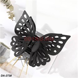 Краб для волос бабочка (DA-2738) черный пластмассовый 12 шт/упаковка - фото 222824 Краб для волос бабочка (DA-2738) черный пластмассовый 12 шт/упаковка - фото 222824