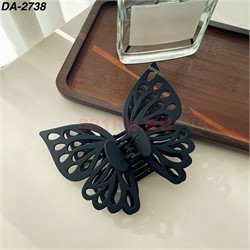 Краб для волос бабочка (DA-2738) черный пластмассовый 12 шт/упаковка - фото 222825 Краб для волос бабочка (DA-2738) черный пластмассовый 12 шт/упаковка - фото 222825